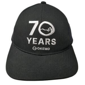 Vail Resorts Okemo 70 Years Staff Trucker Hat Black One Size Mesh Snapback Pepsi